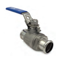 TruPress stainless steel 2 piece ball valve