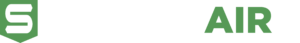 Synergair white and green logo