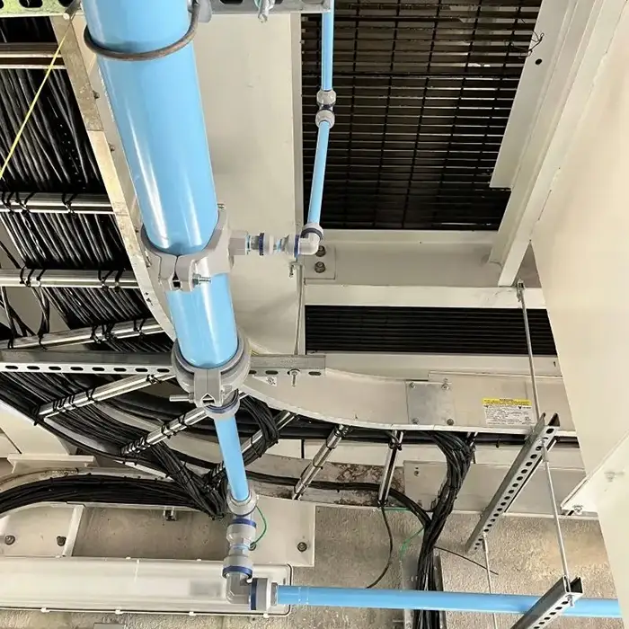 TruLink aluminum piping system used in grain and seed process facility